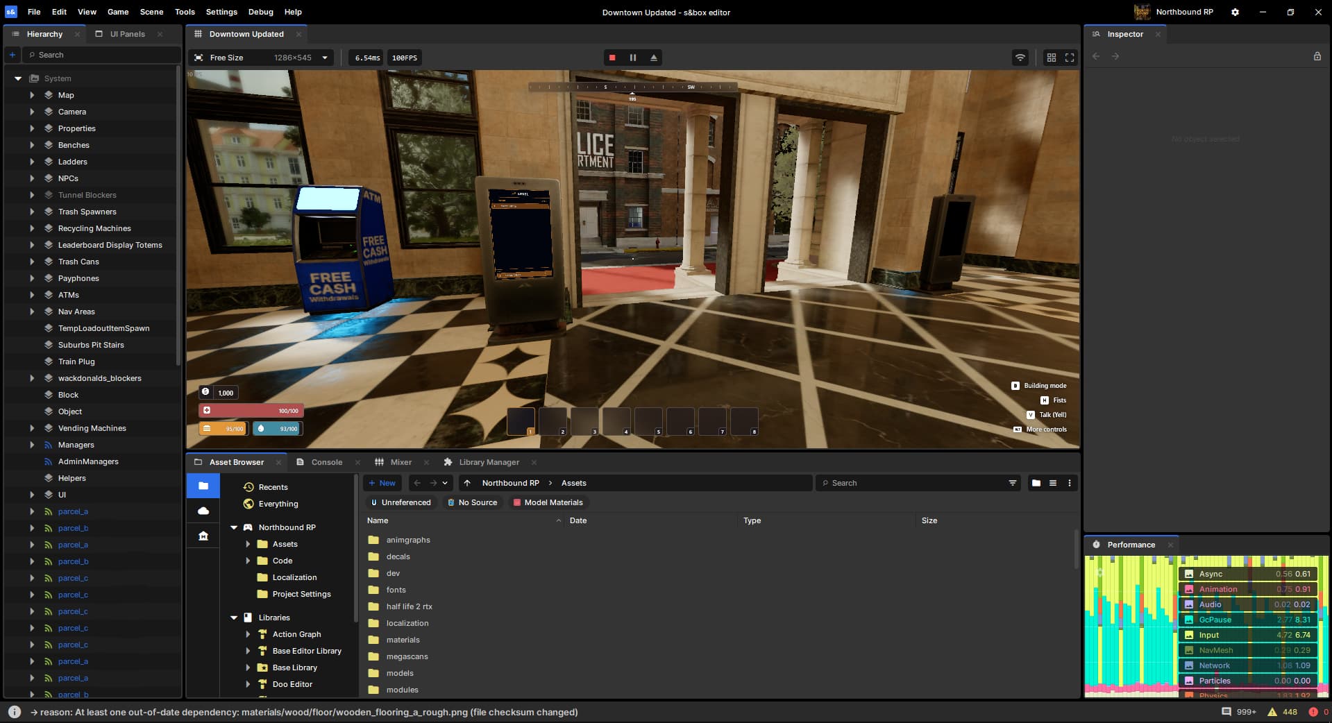 A downloaded gamemode opened in the s&box editor